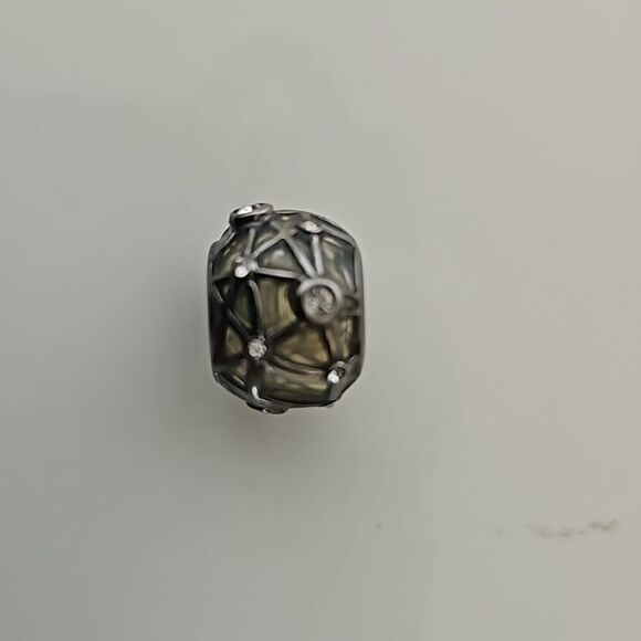 Chamilia Glass Charm With White Stone 925 Stamped - Picture 8 of 16